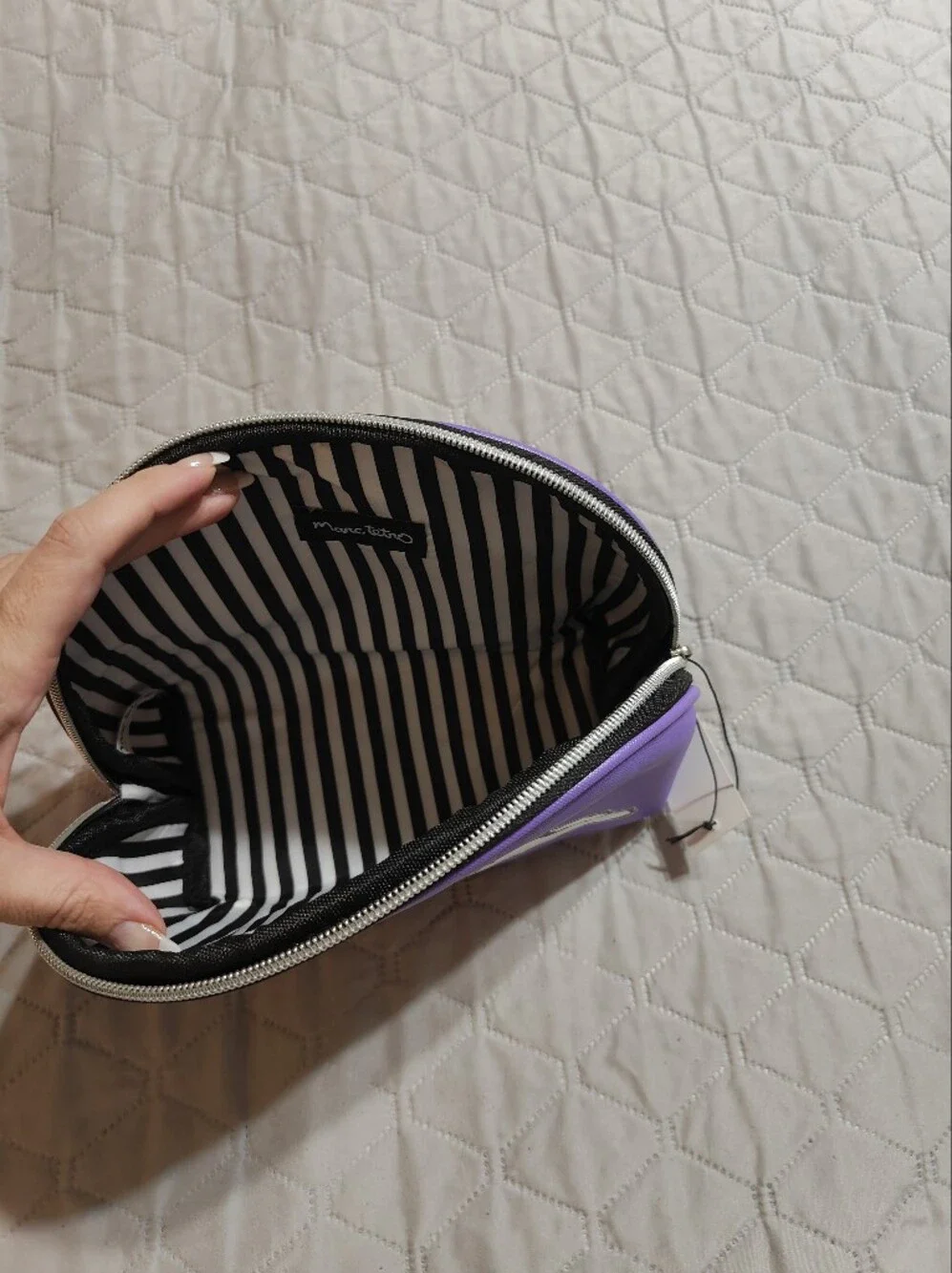 Marc Tetro Purple Bichon Cosmetic Bag